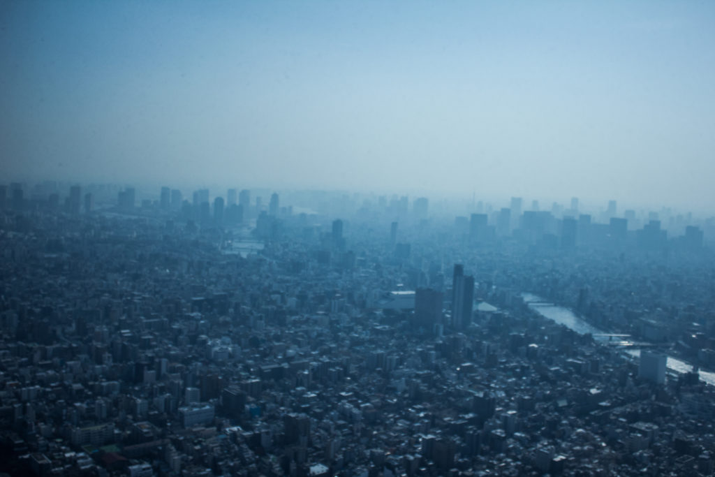 Tokyo skytree im Sommer